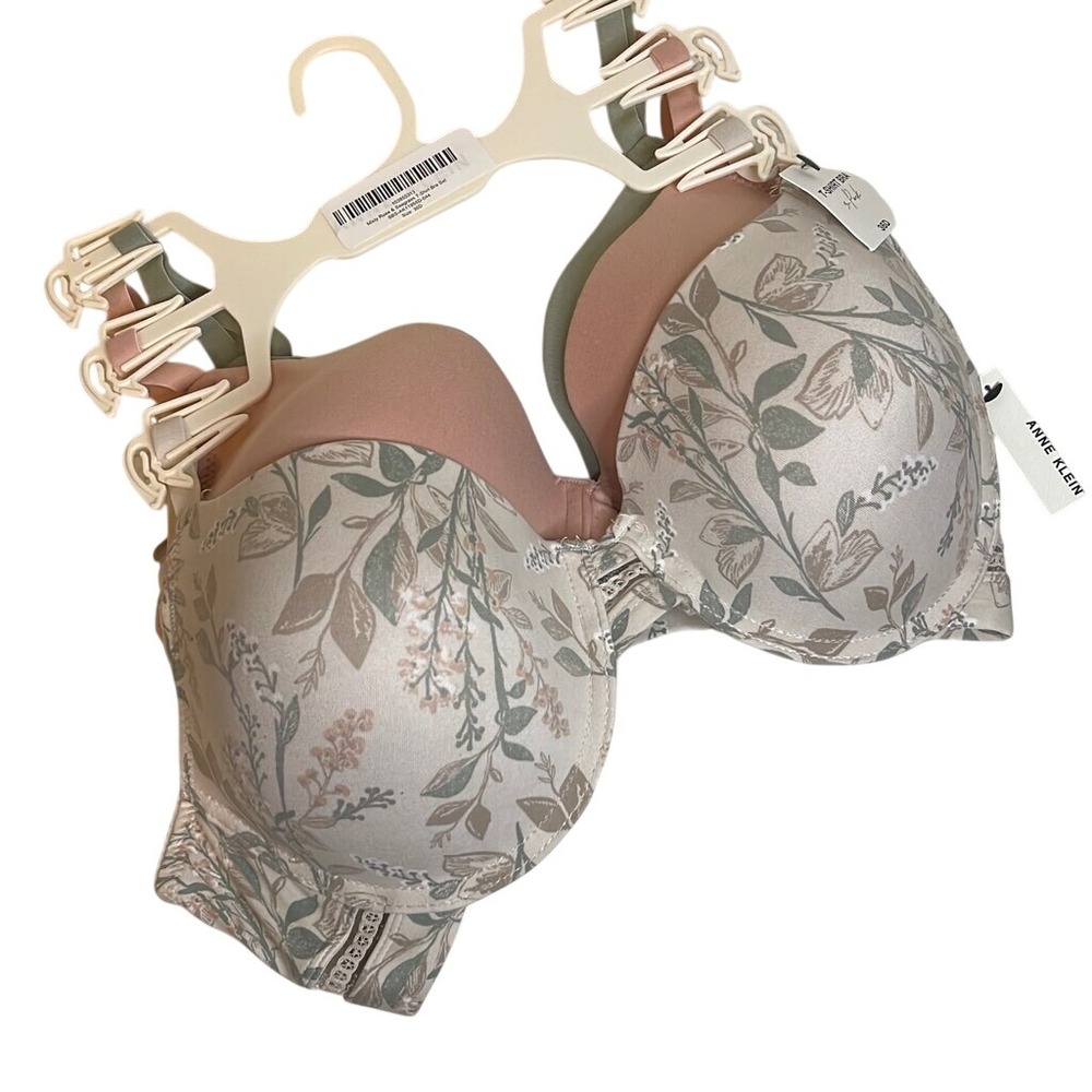 Anne Klein Women's Bra Set Underwire T-Shirt Brallete Padded 3 Pieces 36D